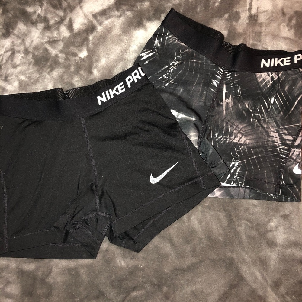Two Pairs Nike Spandex Shorts